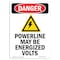 Signmission Safety Sign, OSHA Danger, 10" Height, Rigid Plastic, Powerline May Be Energized, Portrait OS-DS-P-710-V-2323 - alternate 1